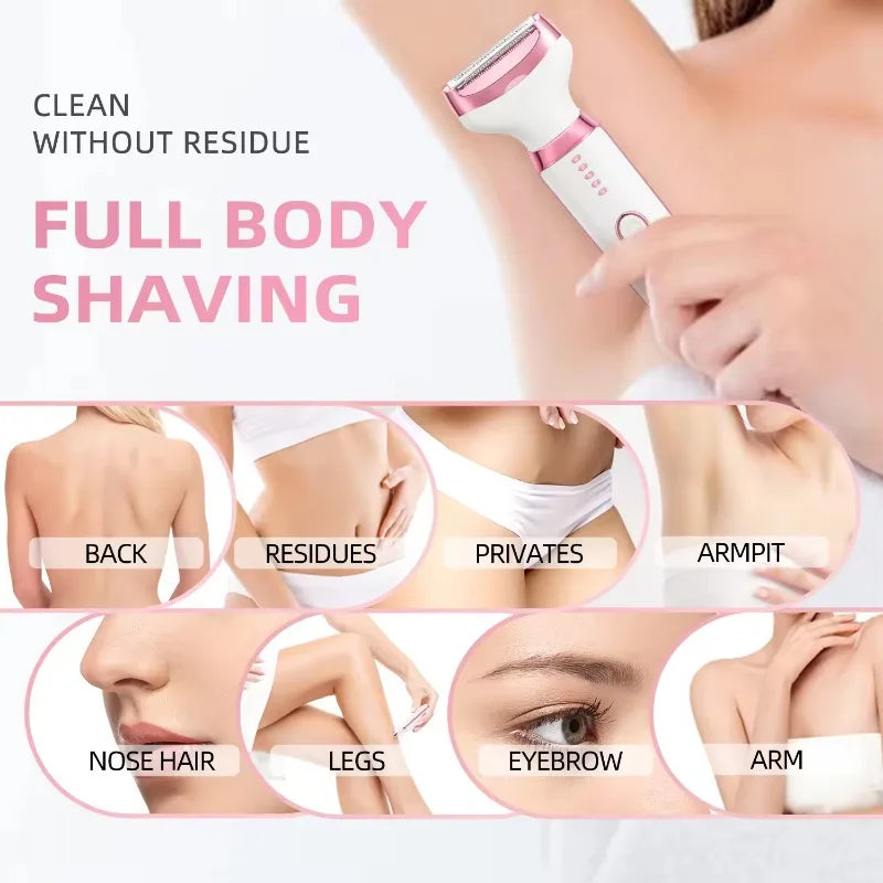 Electric Razor for Women 5 in 1 Rechargeable Painless Body Razors and