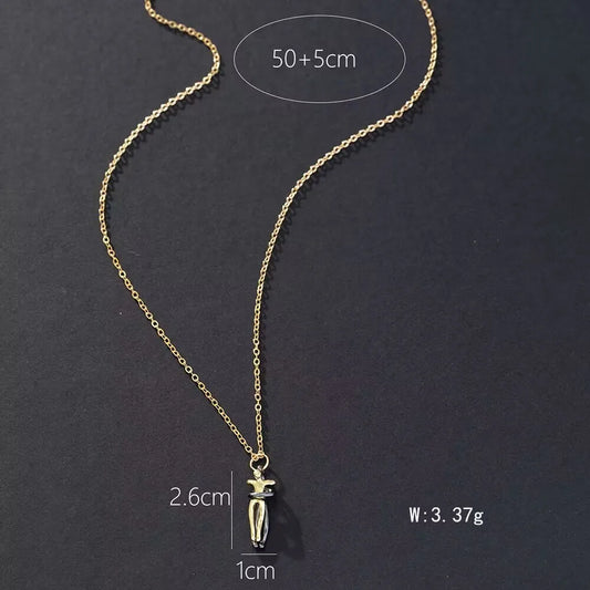 Hugging Choker Necklace Stainless Steel Pendant