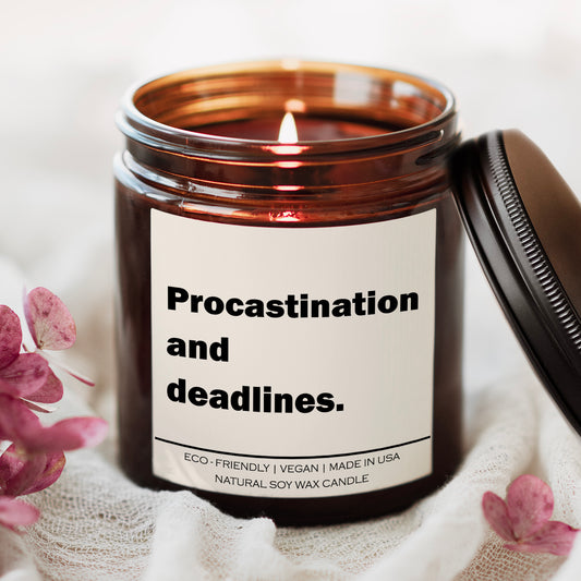 Procastination and deadlines Candle